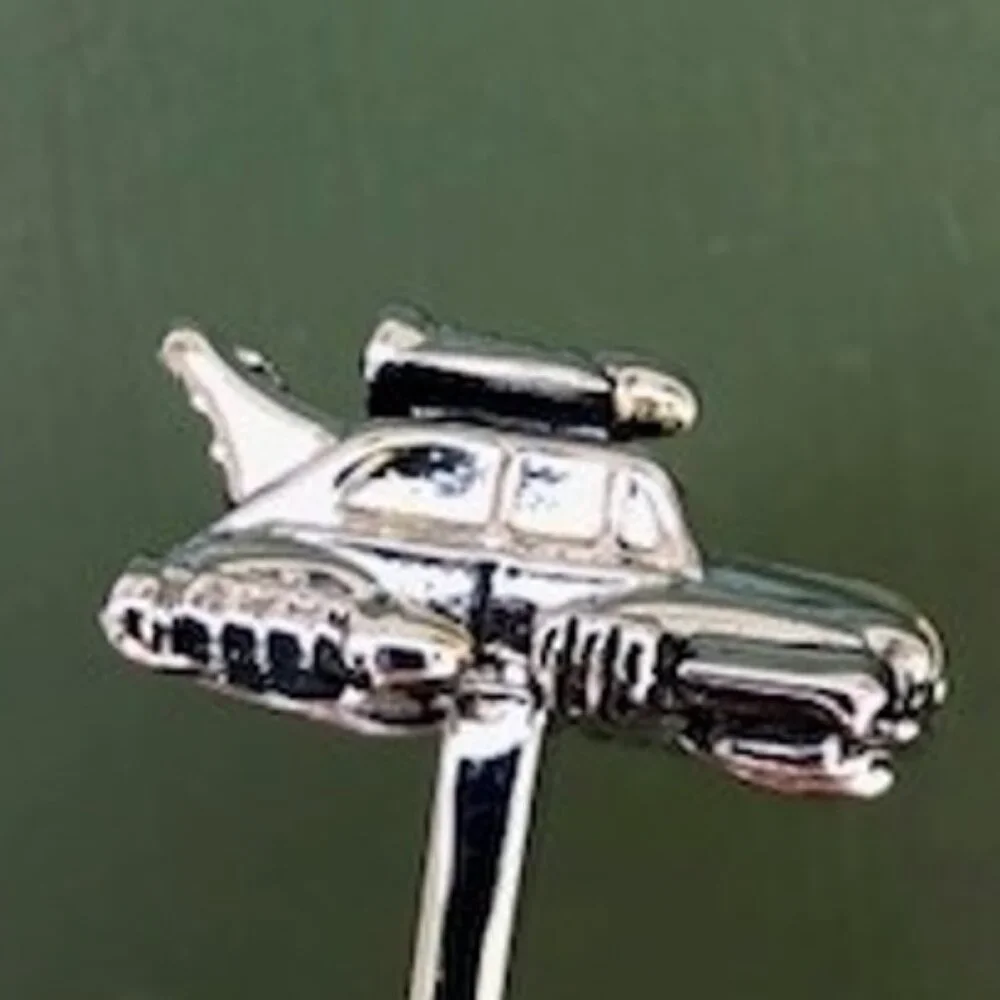 Paul Smith Silver / Golden Space Car Cufflinks Cuff Links